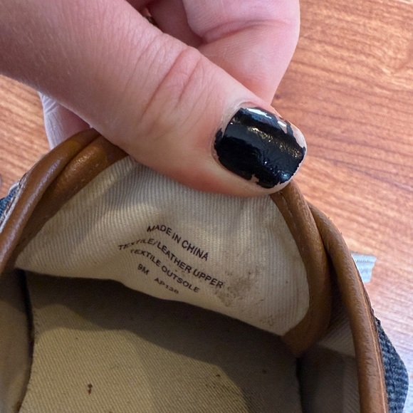 Michael Kors Blue and Brown Denim Lace-Up Sneakers Designer Logo Women's 9M 9 - Picture 5 of 6